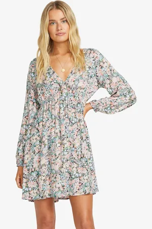 Billabong Summer Floral Open Back Dress AU 10