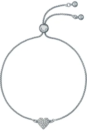 Ted Baker Silver Tone Adoria Crystal Sweetheart Adjustable Bracelet One
