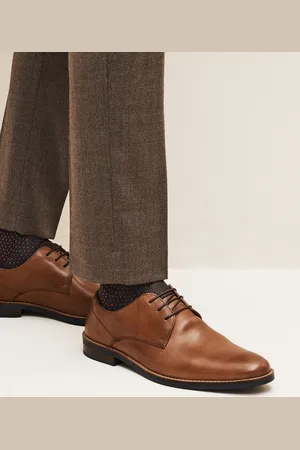 Next Wide Fit Leather Derby Shoes with Navy Contrast Sole AU 8 (EU 42) W