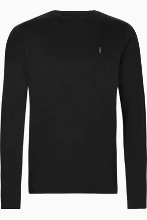 AllSaints AllSaints Black Brace Long Sleeve Crew Neck 100% Organic Cotton T-Shirt XL