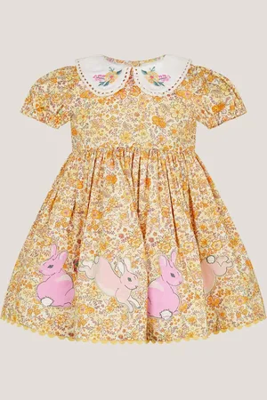 Monsoon Baby Bunny Applique Floral Dress 12
