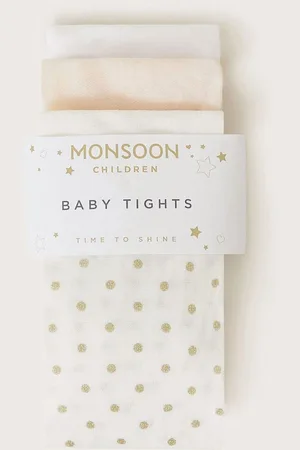 Monsoon Natural Baby Tights 3 Pack 12