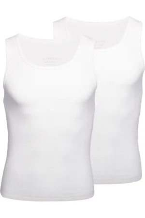 AllSaints AllSaints White Ribbed 100% Cotton Tanks 2 Pack L
