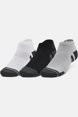 Under Armour Grey Tech Low Socks 3 Pack M