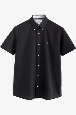 Next Slim Fit Short Sleeve Oxford Shirt 4XL