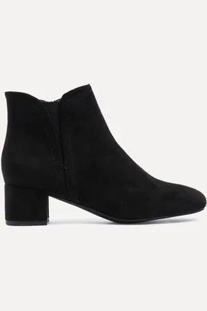 Linzi Black Manor Low Block Heeled Ankle Boots AU 10 (EU 41)