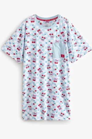 Bath & Body Works Blue Check Cherry Nightie AU 6 R