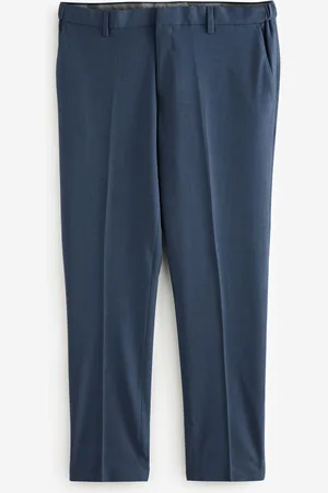Next Mid Blue Slim Fit Muscle FIt Motionflex Stretch Suit Trousers 30W x 31L (UK 30 R)