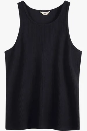 Hush Puppies Black Ribbed Scoop Vest L