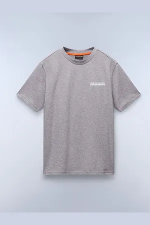 Napapijri Grey Dati Short Sleeve 100% Cotton T-Shirt XL