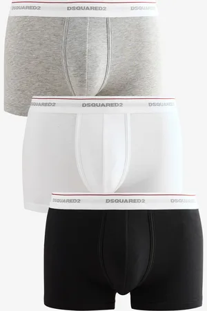 Dsquared2 White/Black Underwear Logo Boxers 3 Pack L