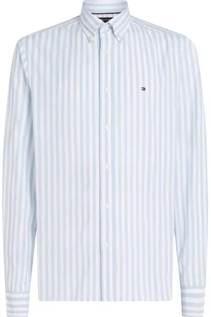 Tommy Hilfiger Regular Fit Flex Poplin Stripe 100% Cotton Shirt M