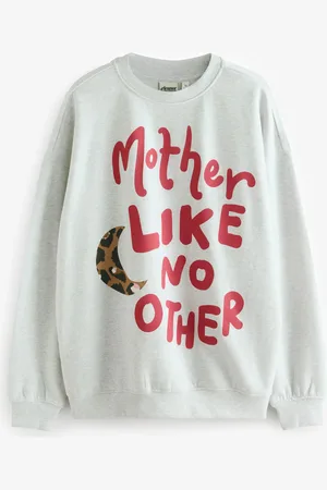 Eleanor Bowmer Oversized Grey Mama Like No Other Sweatshirt XS
