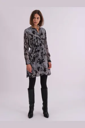 Religion Long Line Tunic Shirt Dress In Hand-Painted Prints AU 16