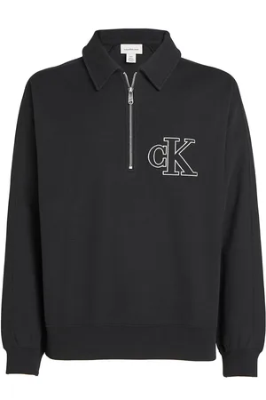 Calvin Klein Rib Logo Zip Polo Shirt M