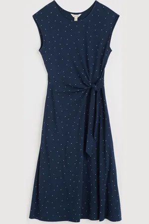 Seasalt Cornwall Fettling Jersey Tie Detail Midi Dress AU 16