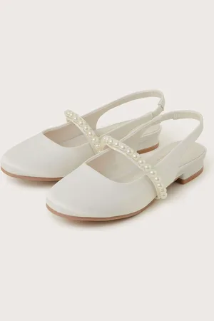 Monsoon Pearl Strap Slingback Flats AU 7 (EU 24)
