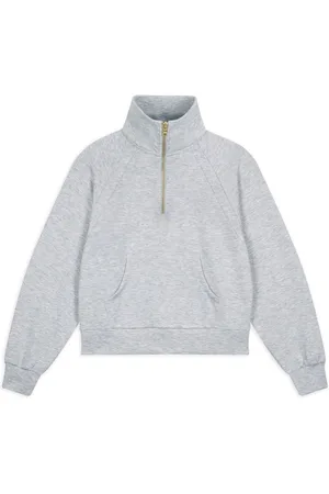 Chelsea Peers Grey Luxe Comfort Scuba Half Zip Sweatshirt 14
