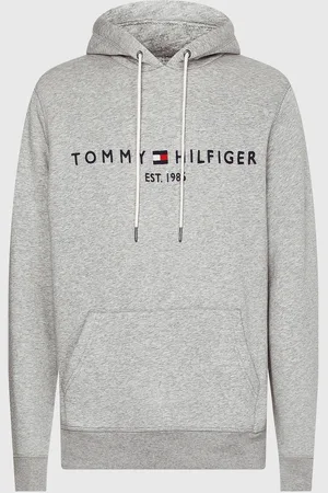 Tommy Hilfiger Grey Green Logo Hoodie XXL