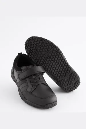 Next Extra Wide Fit (H) School Leather Elastic Lace Shoes AU 8 (EU 42)
