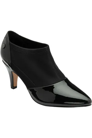 Lotus Jet Black Textile And Patent Shoe Boots AU 6 (EU 37)