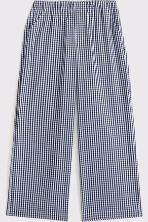 Abercrombie & Fitch Poplin Gingham Pull On Trousers 7