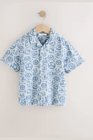 Next Short Sleeves 100% Cotton Revere Collar All Over Print Shirt (3-16yrs) 10 Years