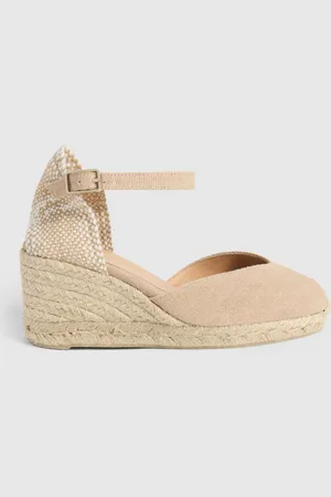 Castaner Wedge Heel Ankle Strap Cotton Espadrilles AU 6 (EU 37)