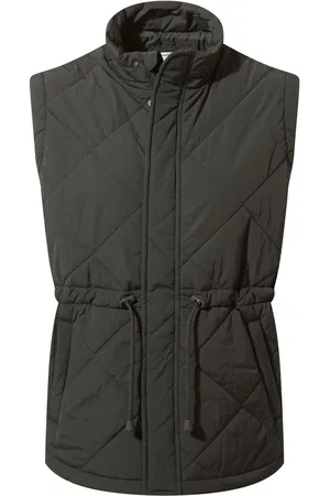 Tog 24 Black Womens Cassly Padded Washed Gilet AU 12