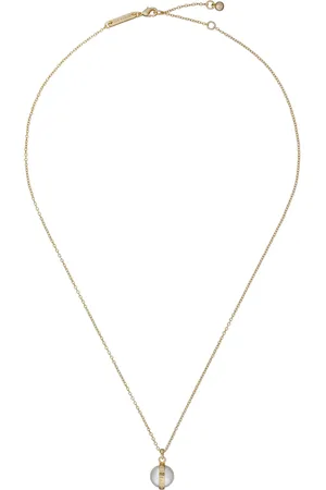 Ted Baker Gold Tone PERRETI: Logo Pearl Pendant Necklace One