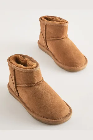 Next Tan Brown Suede Pull On Boots AU 4 (EU 37)