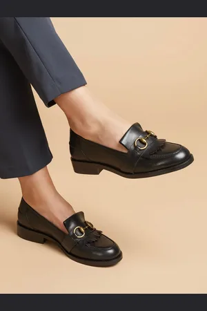 JONES BOOTMAKER Tricia Leather Loafers AU 7 (EU 38)
