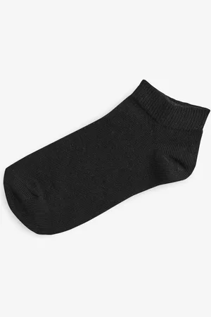 Next Black 7 Pack Cotton Rich Trainer Socks 4-6.5