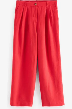 Baukjen Red Melissa 100% Linen Trousers 12