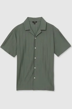 Reiss Sampson Cotton Textured Cuban-Collar Shirt XS