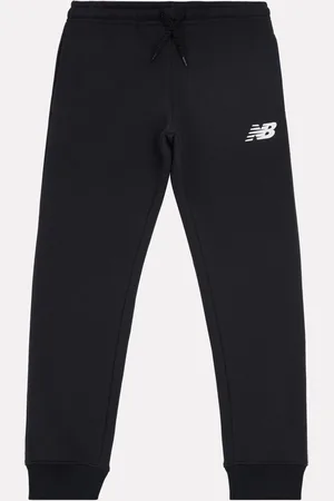 New Balance Black Boys Brush Back Stacked Logo Joggers 14