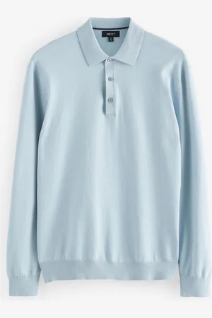 Next Regular Fit Knitted Long Sleeve Polo Shirt 2XL Reg
