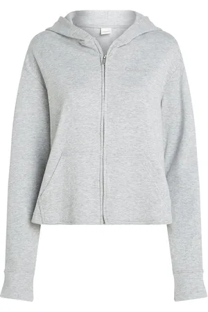 Calvin Klein Grey Icon Cotton Terry Zip Lounge Hoodie XS