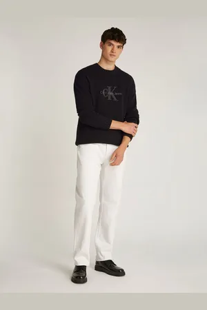 Calvin Klein Black Chenille Monologo Jumper XXL