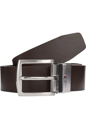 Tommy Hilfiger Brown Denton Reversible 3.5cm Belt 38W x 31L (UK 38 R)