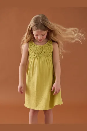 Next 100% Cotton Crochet Front Dress (3-16yrs) 13 Years (158cm)