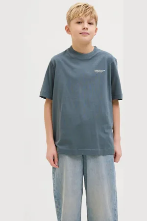 JACK & JONES Short Sleeve Back Print 100% Cotton T-Shirt 128134cm