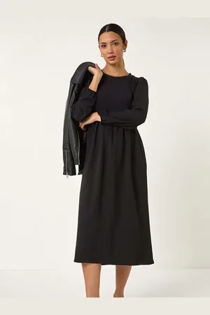 Roman Jersey Mix Stretch Midi Dress AU 20