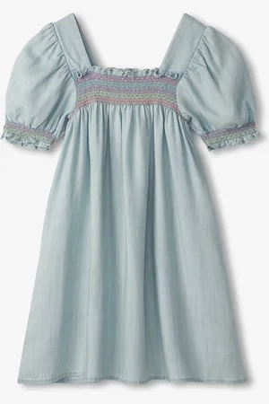 Hatley Soft Denim Puff Sleeve Smocked Dress 12 Years (152cm)