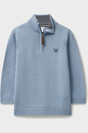 J.Crew Company Blue Half Zip Knit 100% Cotton Sweatshirt 10