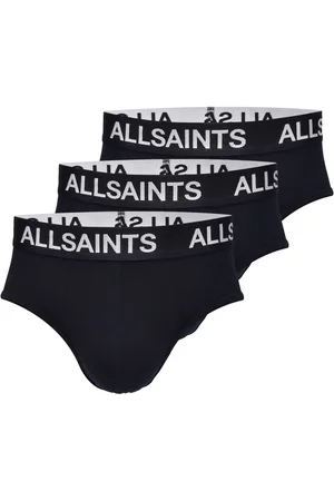 AllSaints AllSaints Dark Black Micro Modal Boxers 3 Pack L