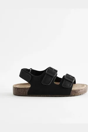 Next Black Standard Fit (F) Double Buckle Cushioned Footbed Sandals AU 12 (EU 30.5)