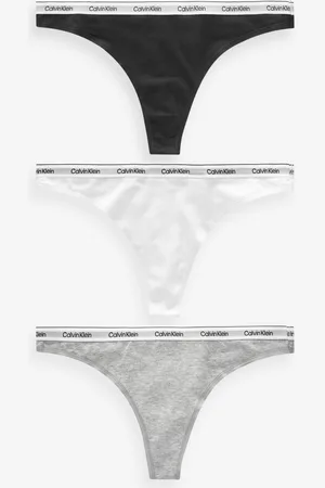Calvin Klein Black Thong 3PK S