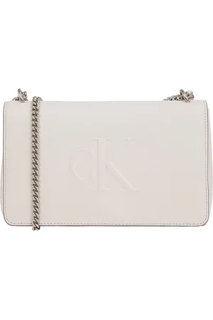 Calvin Klein White Flap Shoulder Bag One