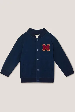 Monsoon Blue Denim Jersey Bomber Jacket 5